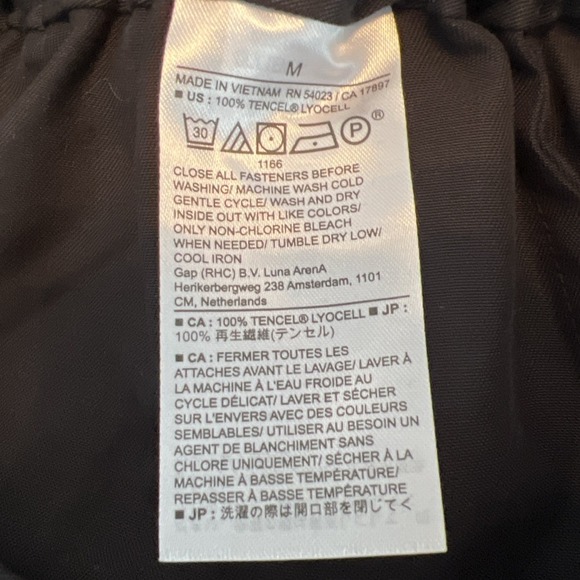 Banana Republic Tencel Wide Leg Relaxed Utility Pants Size Medium Black NWT - Picture 9 of 10